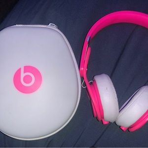 Pink beats headphones